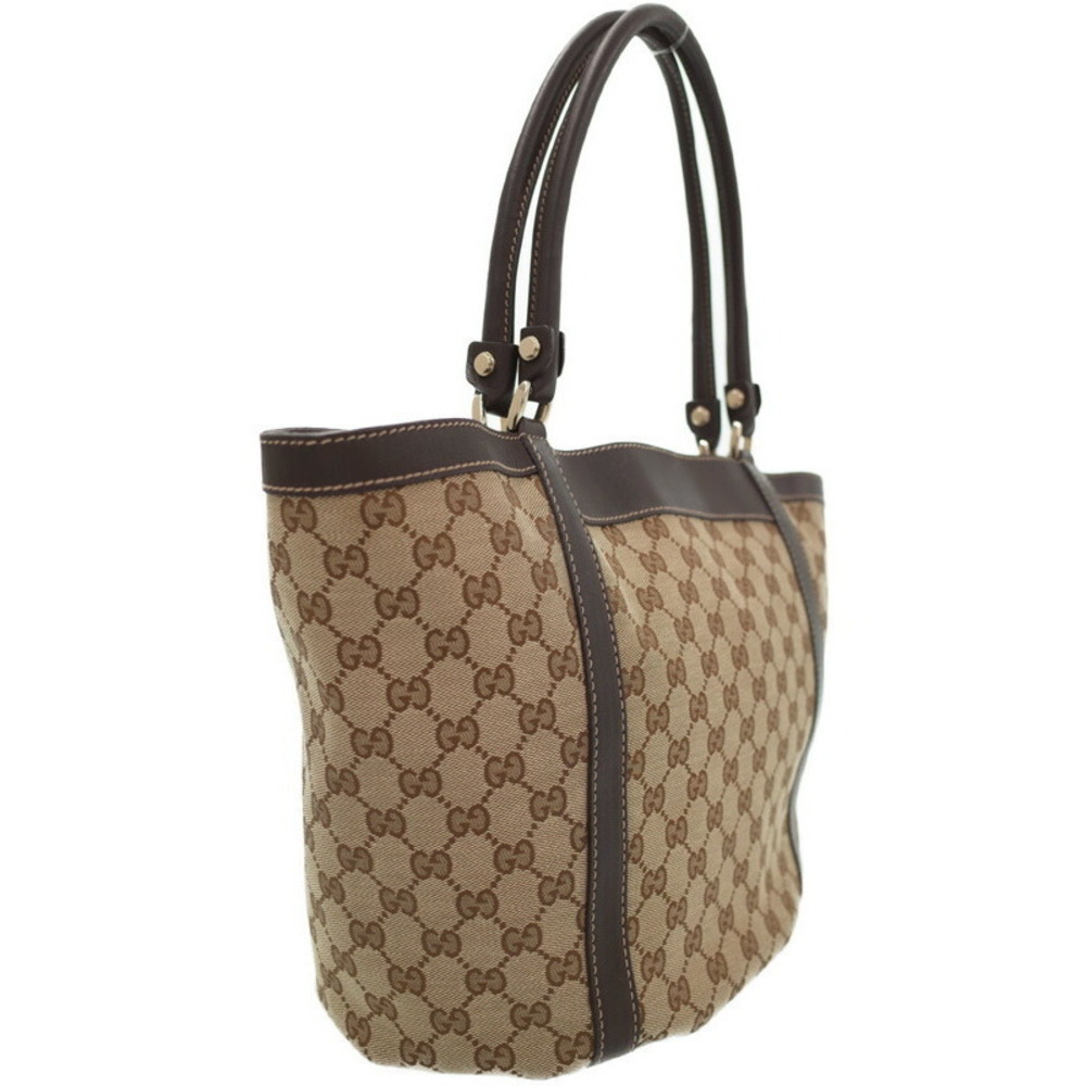 Gucci Brown Tote Abbey GG Original Bag Ring Canvas